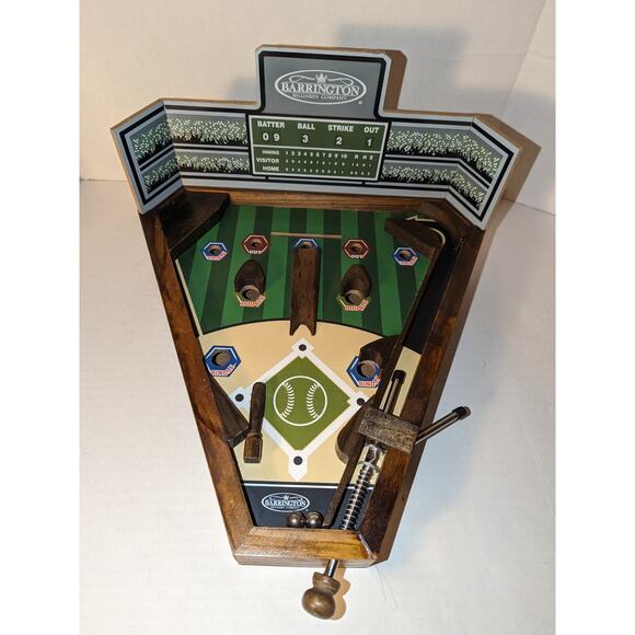 Barrington Table Top Baseball Game Mint Original Box Wooden - Picture 2 of 11